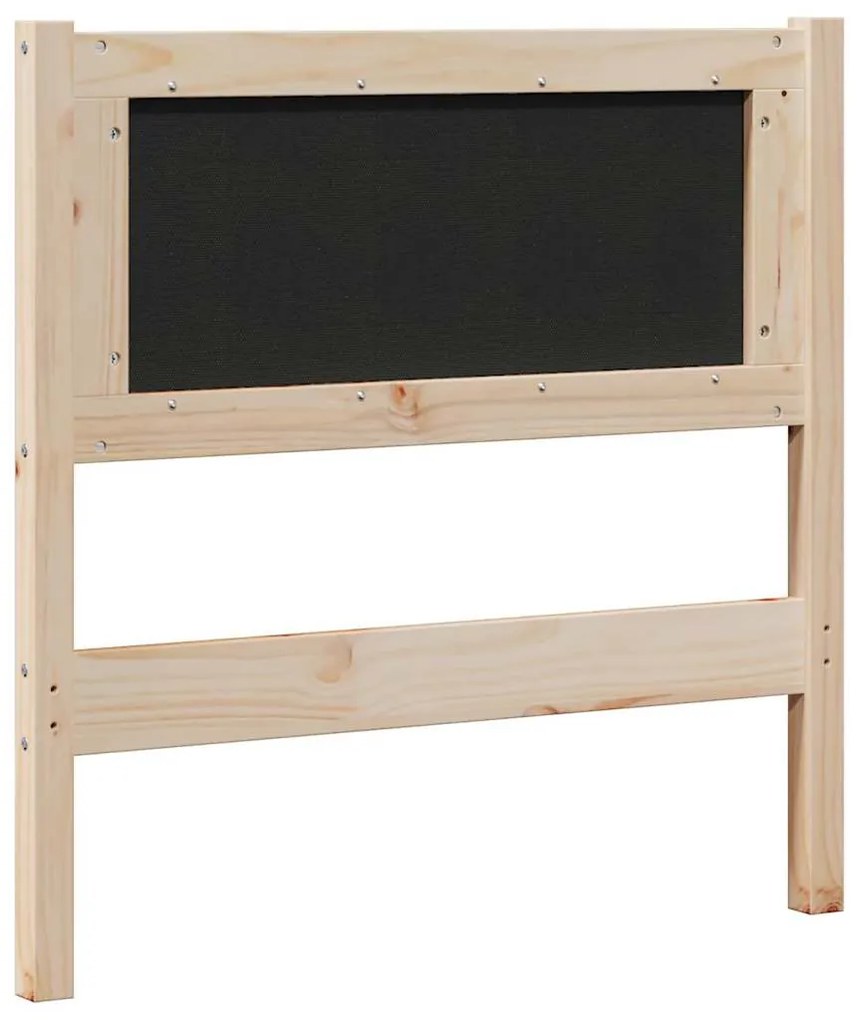 vidaXL Ταπετσαρισμένο κεφαλάρι Καφέ 75 cm Στερεά ξυλεία πεύκου