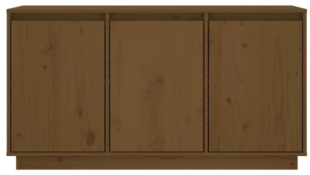 vidaXL Μπουφές με Συρτάρια Καφέ Μελί 111x34x60 εκ. Μασίφ Ξύλο Πεύκου