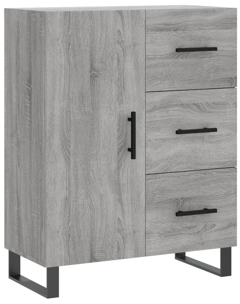 vidaXL Ντουλάπι Γκρι Sonoma 69,5 x 34 x 180 εκ. Επεξεργασμένο Ξύλο