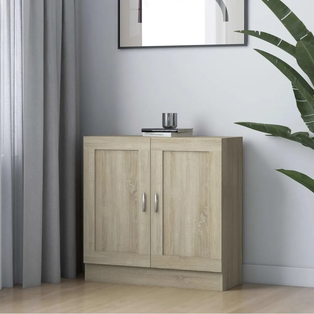 vidaXL Βιβλιοθήκη Χρώμα Sonoma Δρυς 82,5 x 30,5 x 80 εκ. Επεξ. Ξύλο