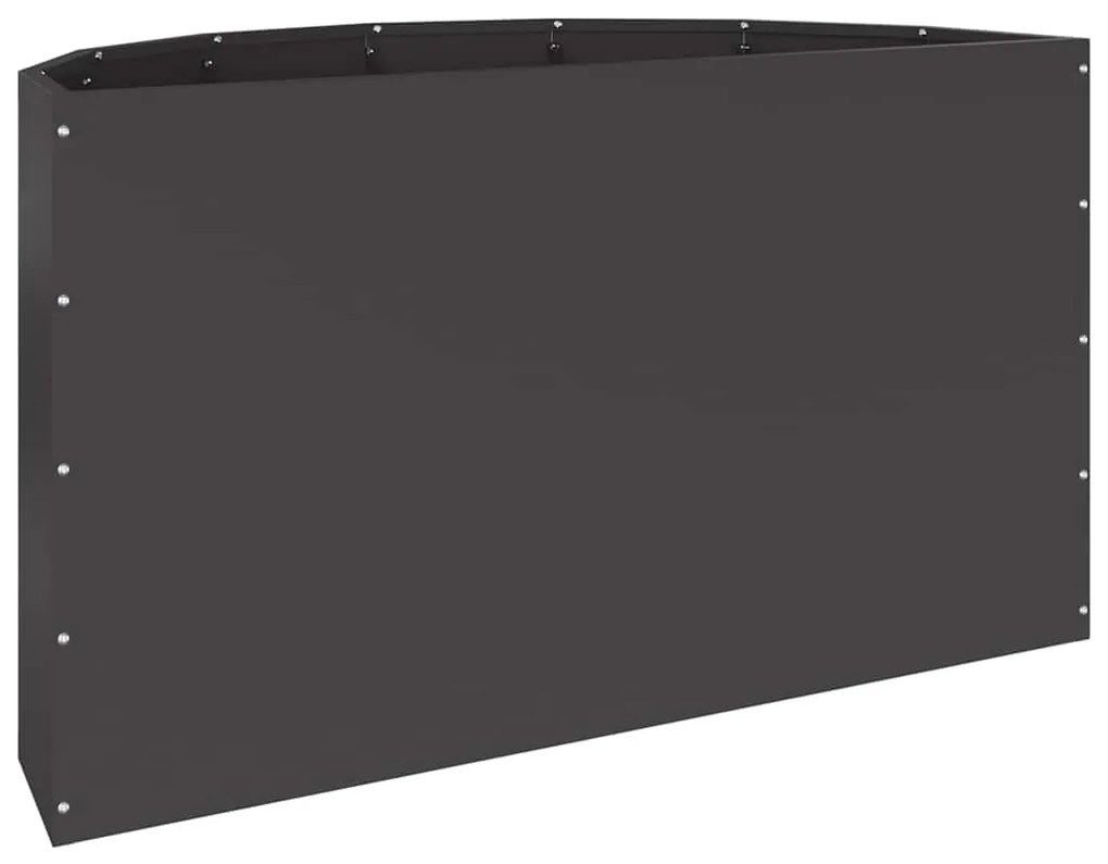 vidaXL Γλάστρα Μαύρο 90 x 45 x 50 εκ. Ατσάλι