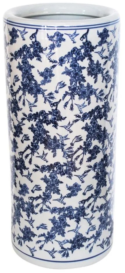 Βάζο - Ομπρελοθήκη 00.03.34040 20x45cm White-Blue Πορσελάνη
