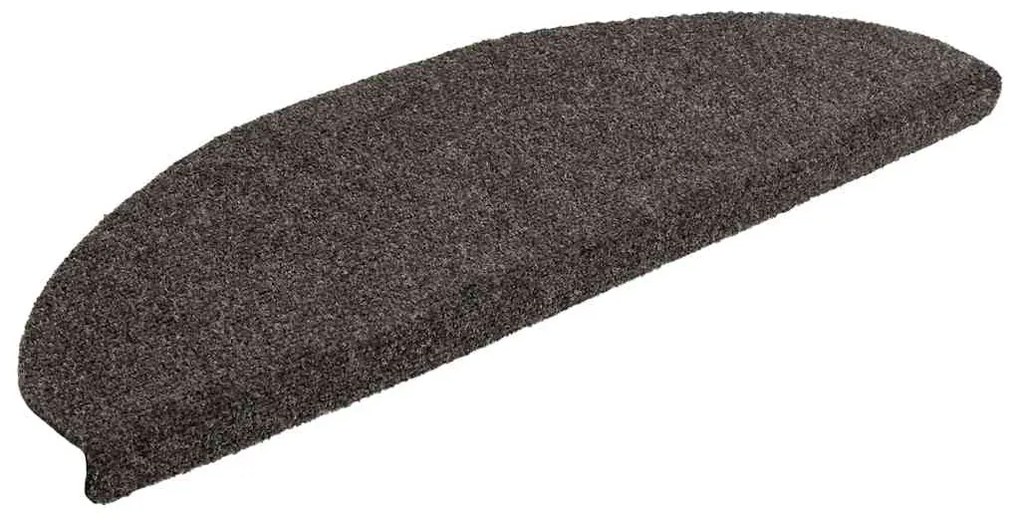 vidaXL Πατάκια Σκαλιών Αυτοκόλλητα 10 τεμ. Ανθρακί Ημίστρογγυλά Μεγάλα 65x21x4 εκ.