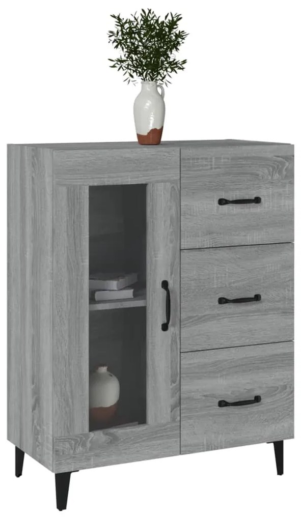 vidaXL Ντουλάπι Γκρι Sonoma 69,5 x 34 x 90 εκ. από Επεξεργασμένο Ξύλο