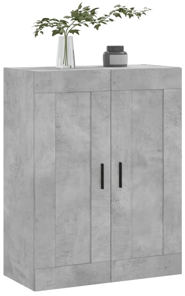 vidaXL Ντουλάπι Επιτοίχιο Γκρι Σκυροδεμ. 69,5x34x90 εκ. Επεξεργ. Ξύλο