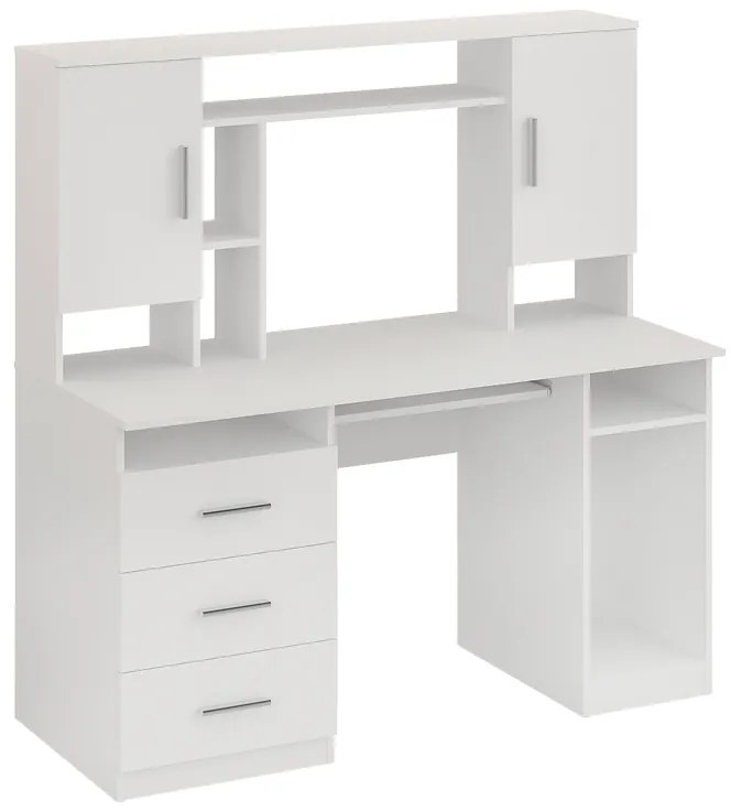 Intrahome Γραφείο εργασίας Keldra Intrahome με συρτάρια και ντουλάπια σε λευκή απόχρωση 140x59.8x142.2εκ | SKU: INTRAPA-295111229