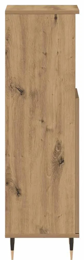 vidaXL Ντουλάπι μπάνιου Δρυς τεχνίτης 30x30x100 cm Κατασκευασμένο ξύλο
