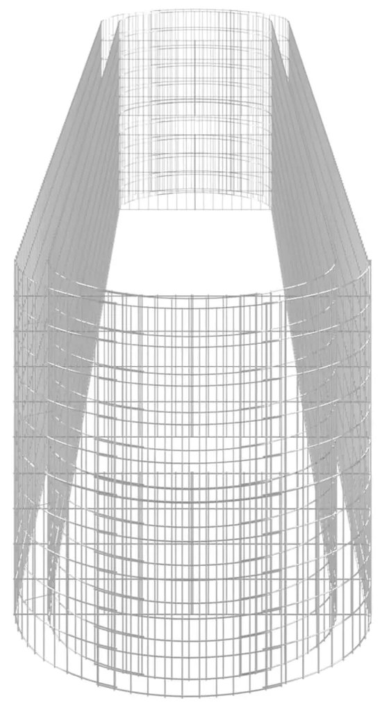 Συρματοκιβώτιο-Γλάστρα Υπερυψωμένη 600x100x100 εκ. Γαλβ. Ατσάλι - Ασήμι