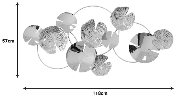 ΔΙΑΚΟΣΜΗΤΙΚΟ ΤΟΙΧΟΥ LACY INART ΜΕΤΑΛΛΟ ΣΕ ΧΡΥΣΗ ΑΠΟΧΡΩΣΗ 118X57X5ΕΚ