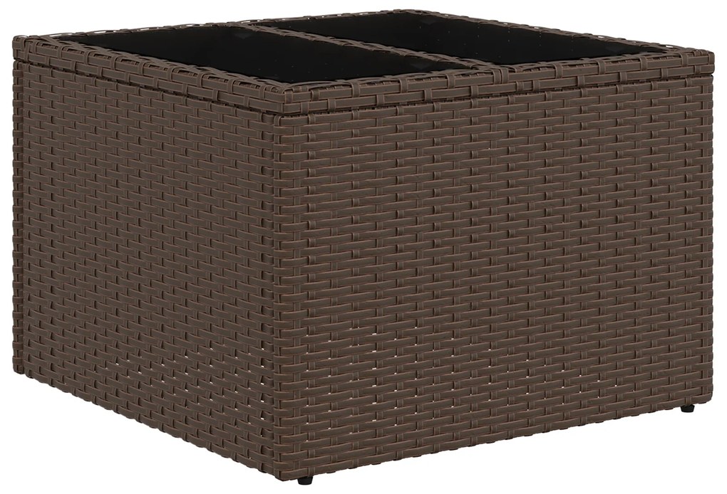 vidaXL 9 Piece Garden Sofa Set with Cushions Brown Poly Rattan
