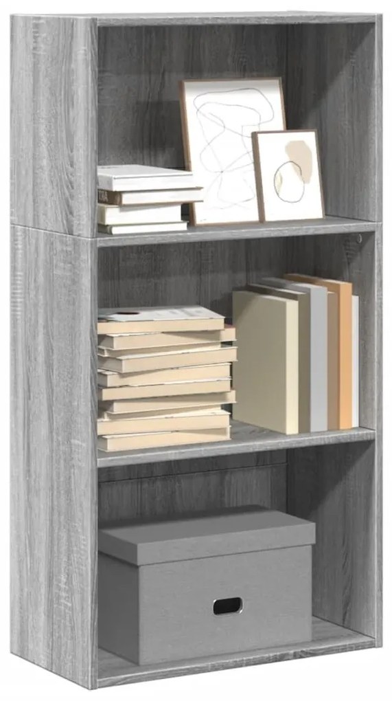 Βιβλιοθήκη Γκρι Sonoma 60x30x114 cm Ξύλινη κατασκευή - Γκρι