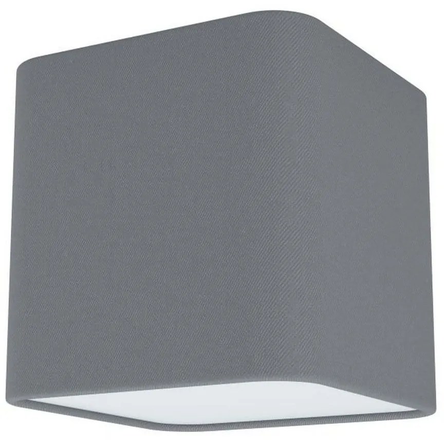 Φωτιστικό Οροφής-Πλαφονιέρα Posaderra 99304 140X140 Grey Eglo Metal, Fabric