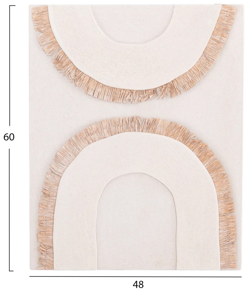 ΠΙΝΑΚΑΣ ΟΡΘΟΓΩΝΙΟΣ ΣΕΙΡΑ SANTORINI HM4535 MDF ΥΠΟΛΕΥΚΟ ΧΡΩΜΑ-ΔΙΑΚΟΣΜΗΣΗ ΜΠΕΖ 48x4,5(πάχος)x60Υεκ.