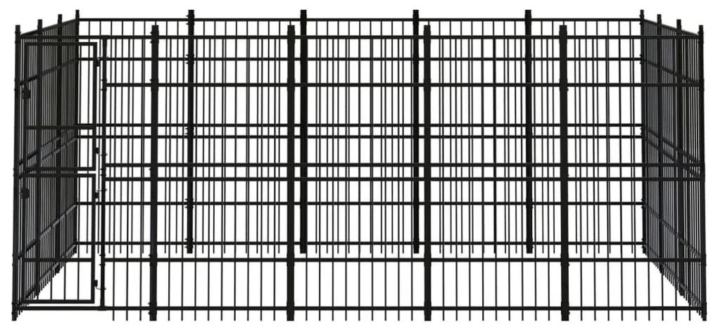 Κλουβί Σκύλου Εξωτερικού Χώρου 13,82 μ² από Ατσάλι - Μαύρο