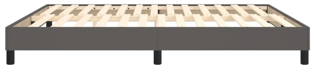 vidaXL Πλαίσιο Κρεβατιού Γκρι 160x200 εκ. από Συνθετικό Δέρμα