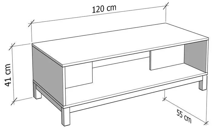 Τραπεζάκι Σαλονιού ESSEX Cashmere - Artisan 120x55x41εκ. 120x55x41 εκ.