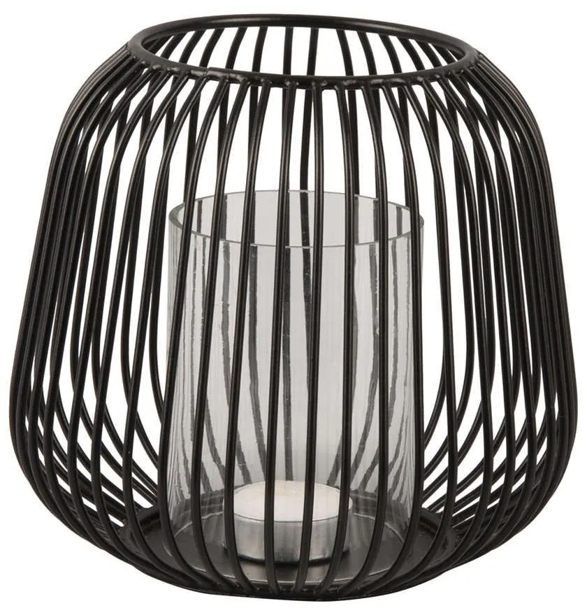 Φανάρι PT3851BK S 17x15,5cm Black Present Time Metal