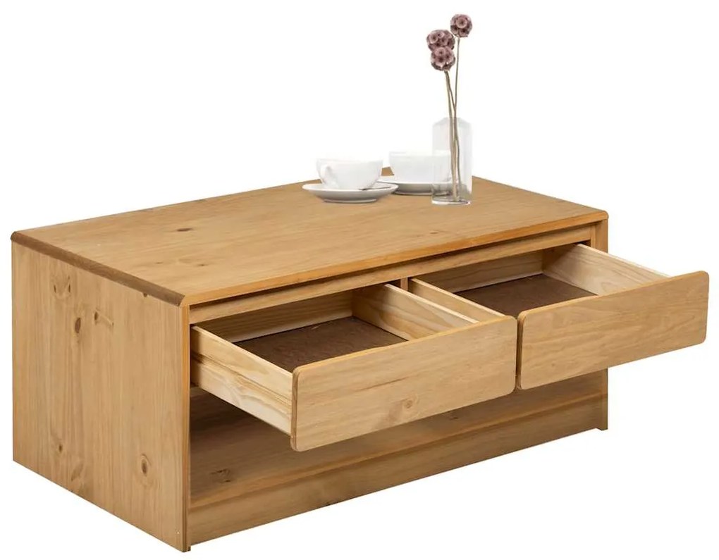 vidaXL Τραπέζι Σαλονιού SAUDA Χρ. Δρυός 99x55x45 εκ. Μασίφ Ξύλο Πεύκου
