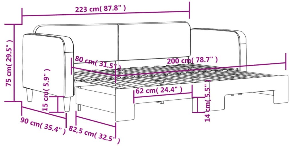 ΚΑΝΑΠΕΣ ΚΡΕΒΑΤΙ ΣΥΡΟΜΕΝΟΣ ΜΑΥΡΟΣ 80 X 200 ΕΚ. ΥΦΑΣΜΑΤΙΝΟΣ 3196813