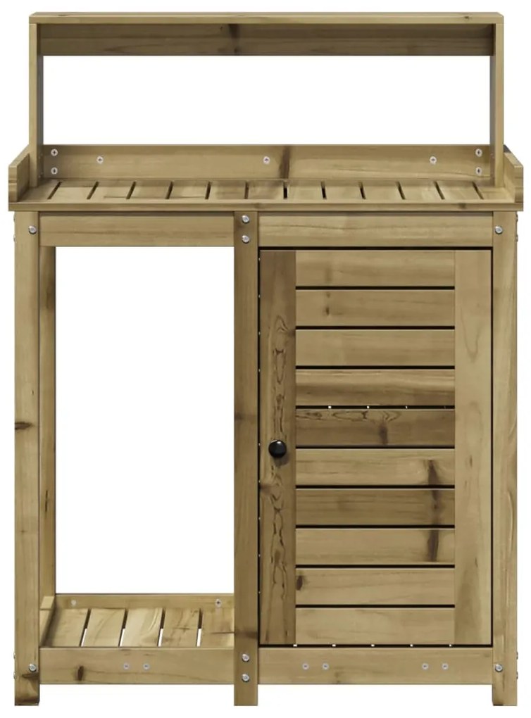 vidaXL Τραπέζι Κηπουρικής με Ράφια 82,5x50x109,5 εκ Εμποτ. Ξύλο Πεύκου