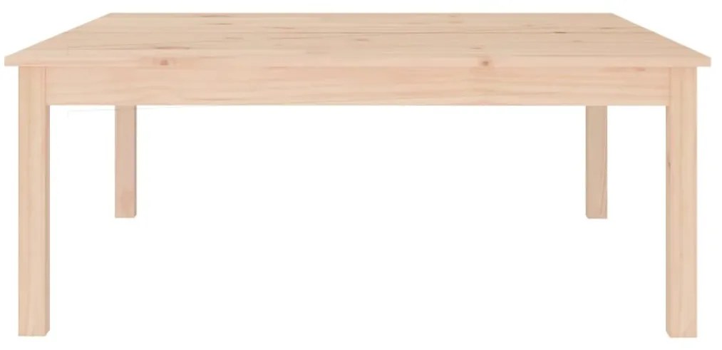 Τραπεζάκι Σαλονιού Γκρι 100x100x40 εκ. από Μασίφ Ξύλο Πεύκου - Καφέ
