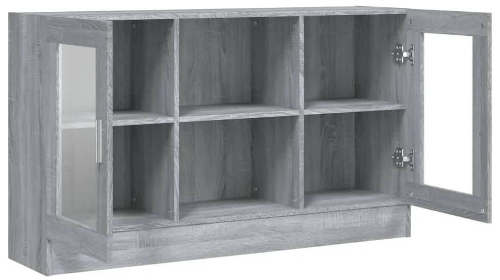 vidaXL Βιτρίνα Γκρι Sonoma 120x30,5x70 εκ. από Επεξεργασμένο Ξύλο