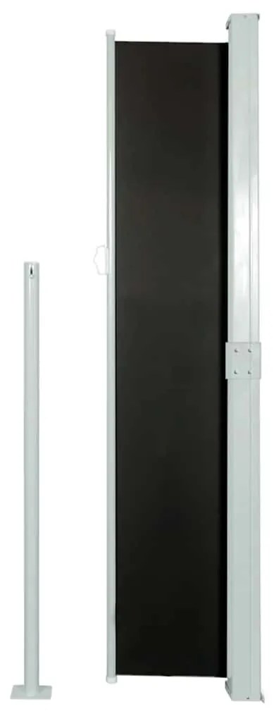 vidaXL Διαχωριστικό Βεράντας Συρόμενο Μαύρο 160 x 500 εκ.