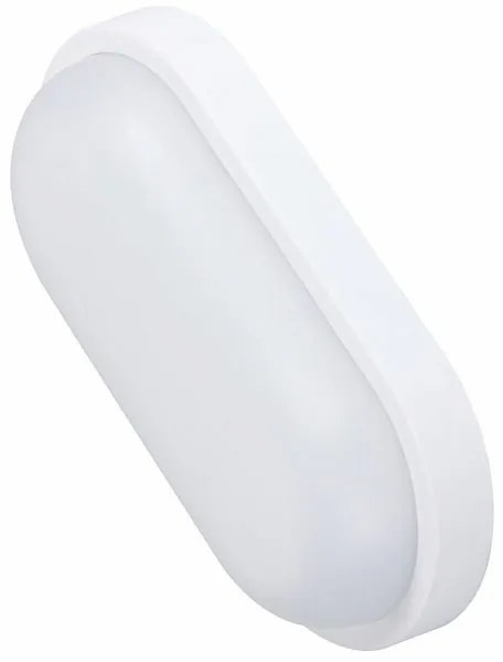 Adeleq Led Απλίκα Pc Οβάλ 260X135Mm 18W 4000K Ip54 Λευκή 21-2601810