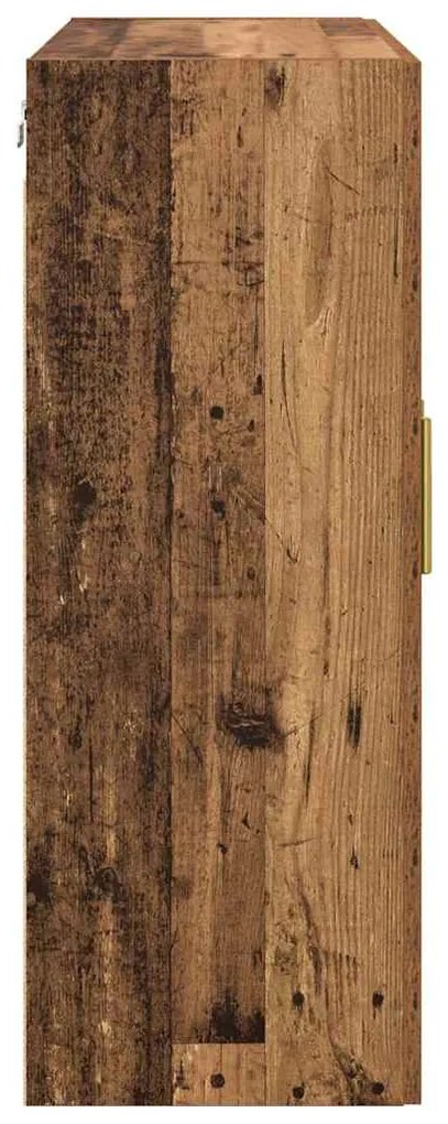 vidaXL Ντουλάπα Τοίχου Επιτοίχιο Παλιό ξύλο 69,5 x 34 x 90 εκ.