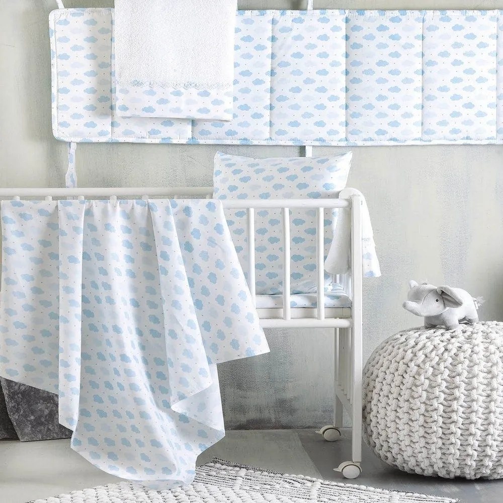 Πάντα Κούνιας Cloudy Blue Ρυθμός 43x200cm 100% Cotton