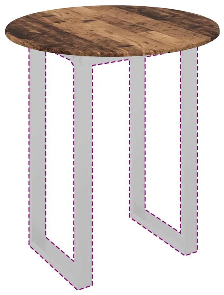 vidaXL Καπάκι τραπεζιού Παλαιό ξύλο 80 x 80 x 1.5 cm