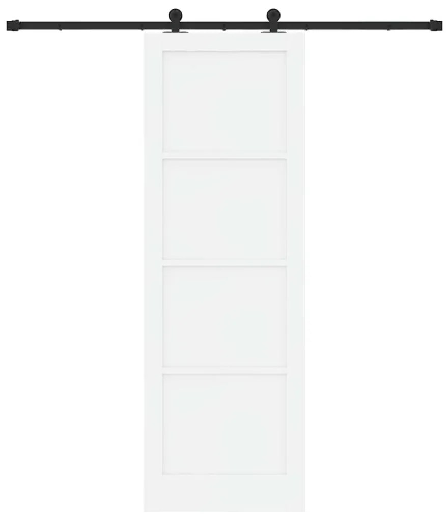vidaXL Συρόμενη Πόρτα ORKDAL Λευκό και μαύρο 78 x 232 cm