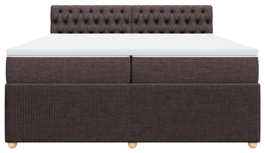 ΚΡΕΒΑΤΙ BOXSPRING ΜΕ ΣΤΡΩΜΑ ΣΚΟΥΡΟ ΚΑΦΕ 200X200 ΕΚ. ΥΦΑΣΜΑΤΙΝΟ 3289873