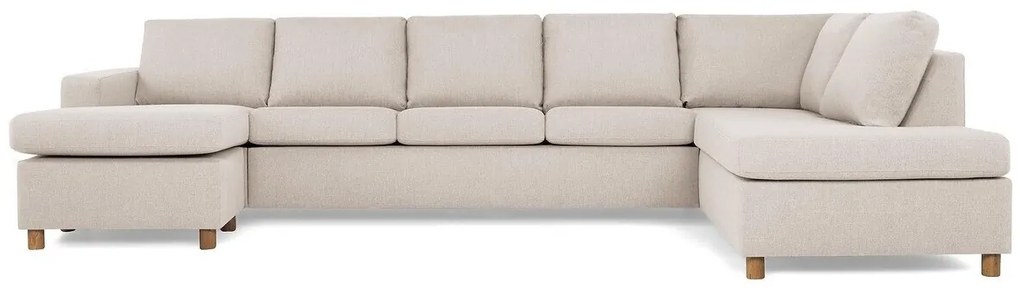 Γωνιακός Καναπές Scandinavian Choice C157, Ανοιχτό καφέ, 344x199x80cm