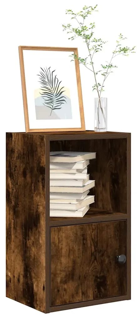 vidaXL Βιβλιοθήκη Καπνιστή Δρυς 31x24x52 εκ. από Επεξεργασμένο Ξύλο