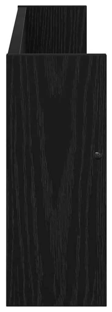 vidaXL Ράφι Περιοδικών Μαύρη Οξυά 80 x 12 x 30 εκ Επεξεργασμένο ξύλο