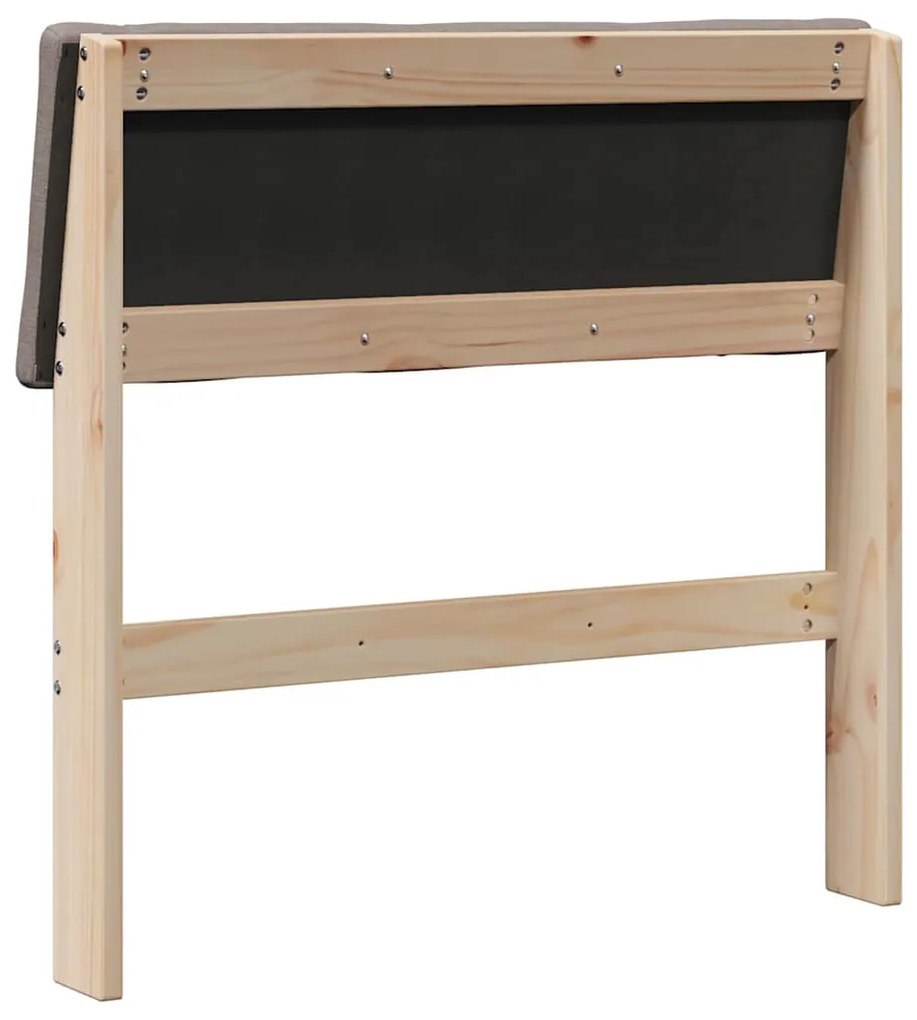 vidaXL Ταπετσαρισμένο κεφαλάρι Taupe 75 cm Στερεά ξυλεία πεύκου