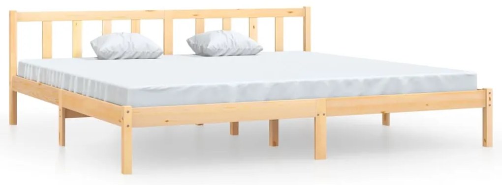 vidaXL Πλαίσιο Κρεβατιού 180x200 εκ. Μασίφ Ξύλο Πεύκου Super King Size