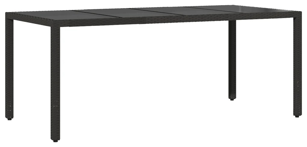 vidaXL Σέτ φαγητού για κήπο 9 pcs Μαύρο 190 x 90 x 75 cm