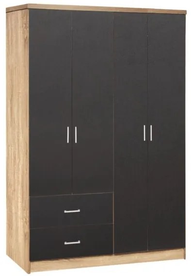 ΝΤΟΥΛΑΠΑ 4ΦΥΛΛΗ BRIANA ME 2 ΣΥΡΤΑΡΙΑ HM339.04 SONAMA-ΓΚΡΙ 120Χ42,5Χ180,5εκ.