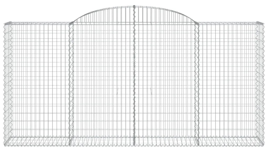 vidaXL Συρματοκιβώτια Τοξωτά 12 τεμ. 300x50x140/160 εκ. Γαλβαν. Ατσάλι