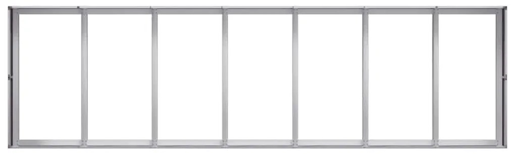 Ζαρντινιέρα 280x80x40 εκ. από Γαλβανισμένο Ατσάλι - Ασήμι
