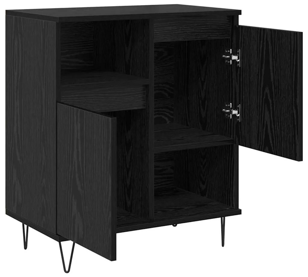 vidaXL Πλαϊνό γραφείο Μαύρη Οξυά 60 x 35 x 70 cm