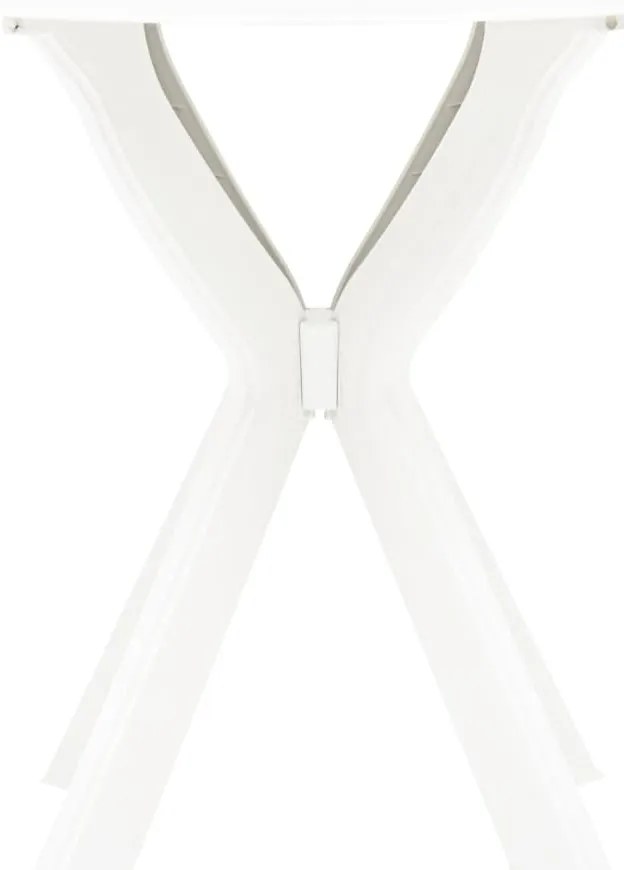 vidaXL Τραπέζι Bistro Λευκό Ø70 εκ. Πλαστικό