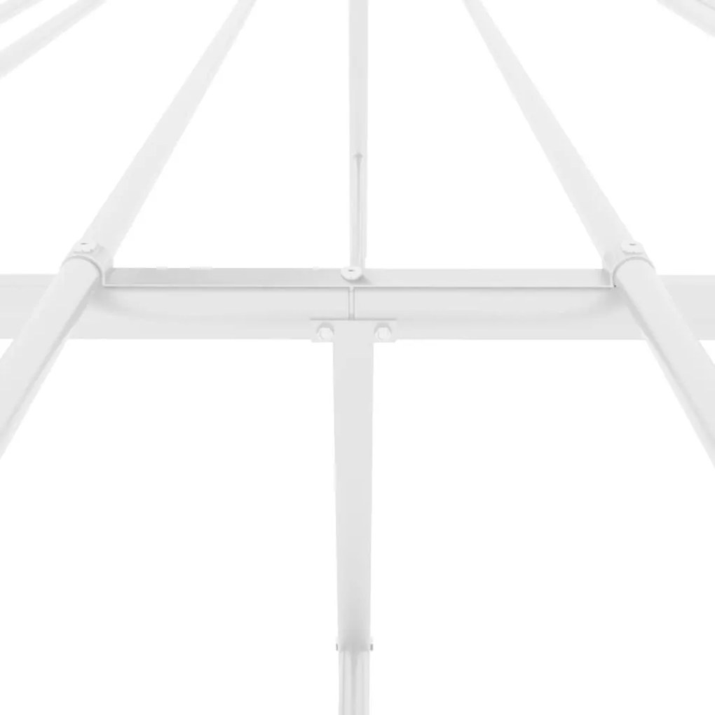 Πλαίσιο Κρεβατιού Λευκό 193 x 203 εκ. Μεταλλικό - Λευκό