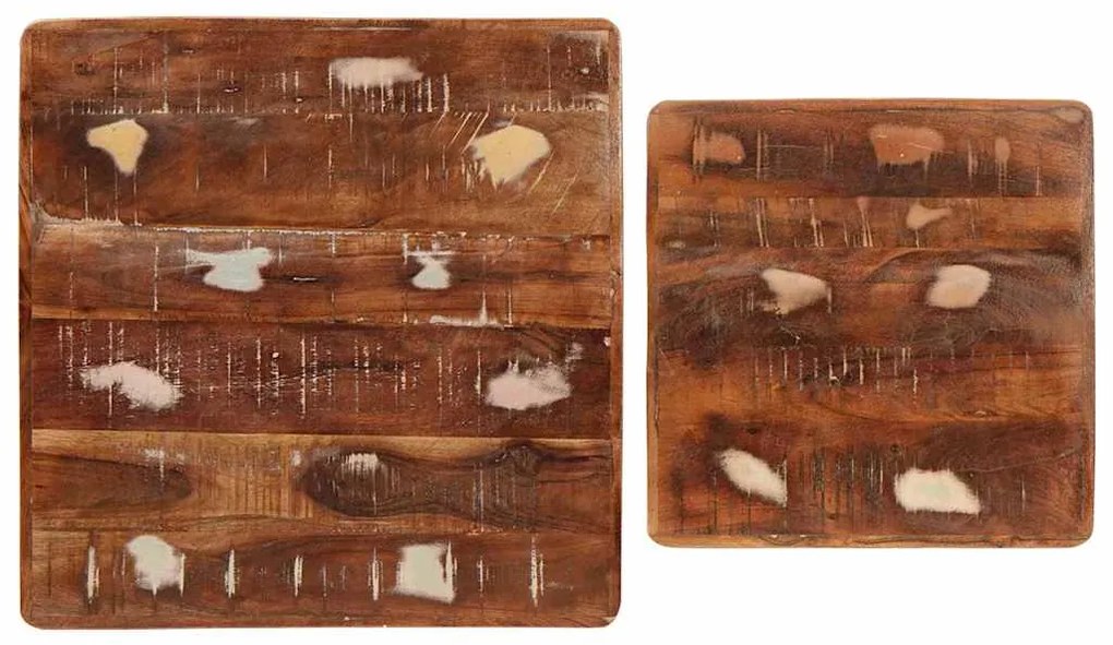 vidaXL Ένθετα τραπέζια 2 pcs 46 x 46 x 45 εκ. Στερεό Ανακτηθέν Ξύλο