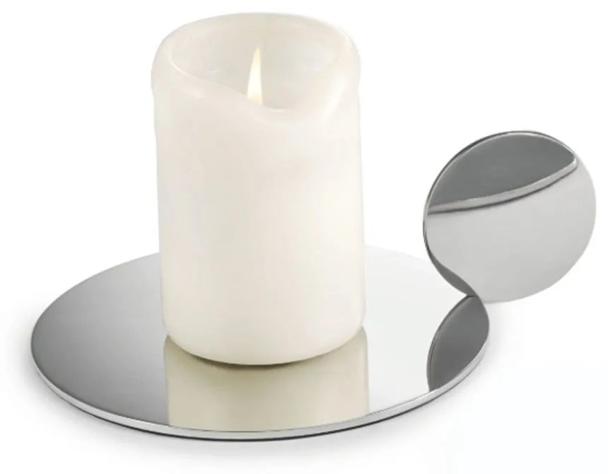 Κηροπήγιο Radius L 235008 15x5cm Inox Philippi Stainless Steel