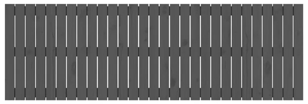 vidaXL Κεφαλάρι Τοίχου Γκρι 185x3x60 εκ. από Μασίφ Ξύλο Πεύκου