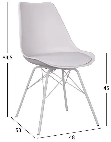 Σετ τραπεζαρίας C11023.31 5τμχ. με Τραπέζι Sonama 120x70x76.5εκ. & Καρέκλες Vegas Λευκές