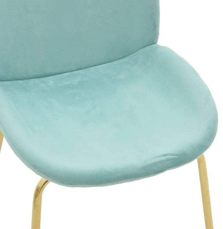 Καρέκλα Maley pakoworld πράσινο βελούδο-πόδι χρυσό μέταλλο 47x60x90εκ | Συσκευασία 2 τμχ